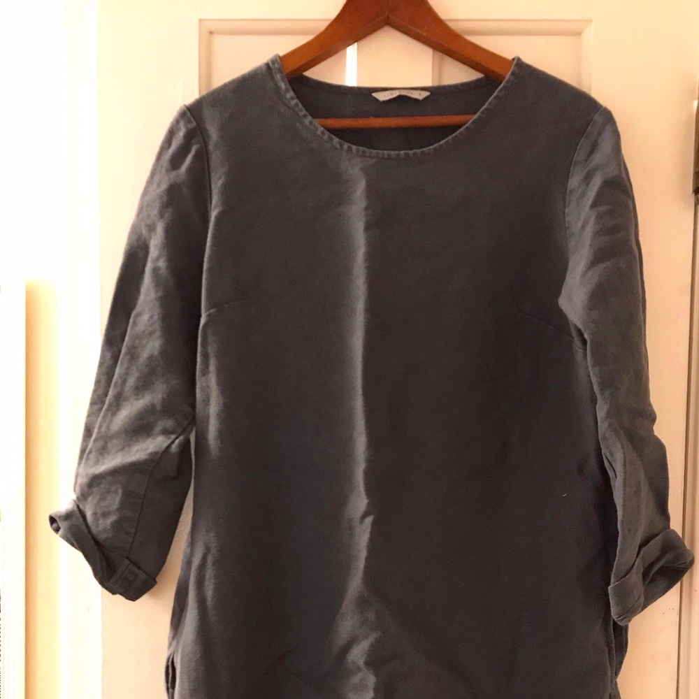 Dark Gray Linen Fox Dress size S